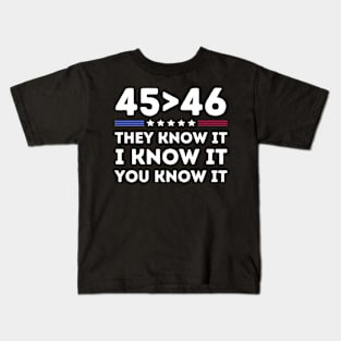 45 Is Greater Than 46 Kids T-Shirt